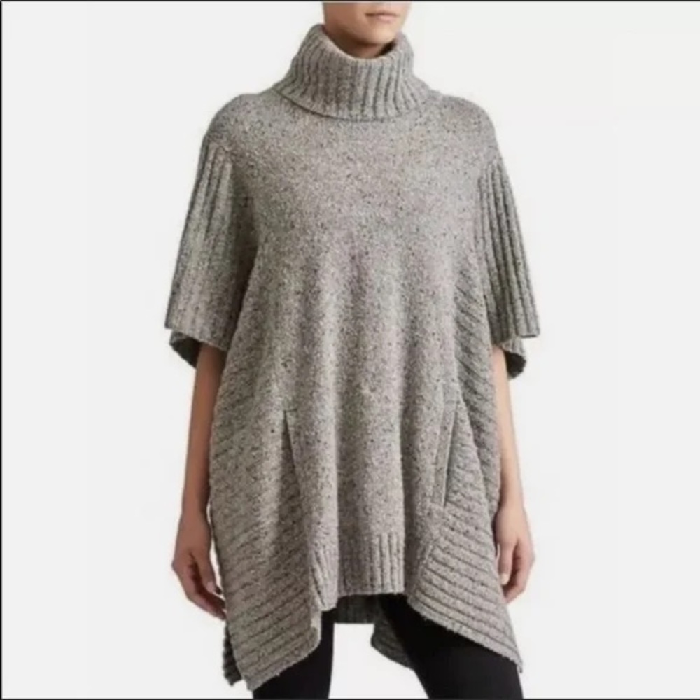 EUC Athleta Donegal Passage Poncho Grey Sweater,  S/M